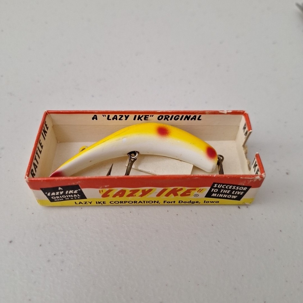 Vintage 1970's LAZY IKE #3 Fishing Lure *In Wrong Box* MADE IN USA - Picture 3 of 13